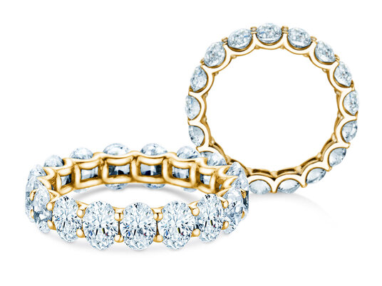 Verlovingsring Oval Cut Infinity in 9K geelgoud met Lab-grown diamanten 1,84ct E/VS
