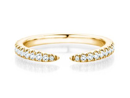 Verlovingsring Peak in 14K geelgoud met diamanten 0,36ct G/SI
