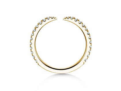 Verlovingsring Peak in 14K geelgoud met diamanten 0,36ct G/SI