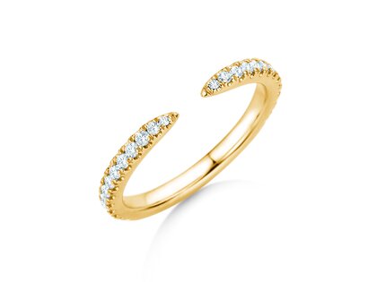 Verlovingsring Peak in 14K geelgoud met diamanten 0,36ct G/SI