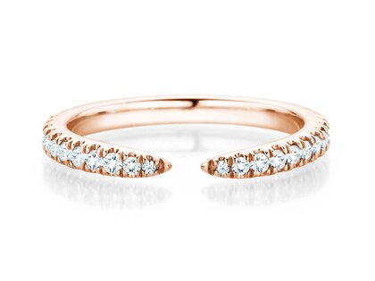 Verlovingsring Peak in 18K roségoud met diamanten 0,36ct G/SI