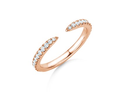 Verlovingsring Peak in 18K roségoud met diamanten 0,36ct G/SI