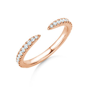 Verlovingsring Peak in 18K roségoud met diamanten 0,36ct G/SI
