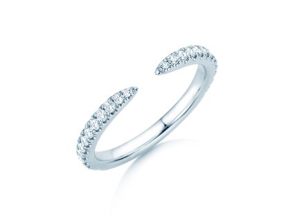 Verlovingsring Peak in 14K witgoud met diamanten 0,36ct G/SI