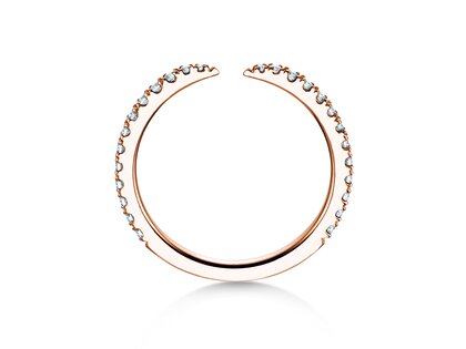 Verlovingsring Peak in 18K roségoud met diamanten 0,36ct G/SI