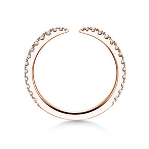 Verlovingsring Peak in 18K roségoud met diamanten 0,36ct G/SI