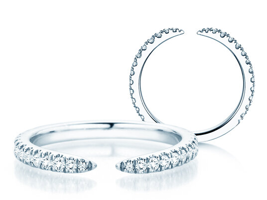 Verlovingsring Peak in 14K witgoud met diamanten 0,36ct G/SI
