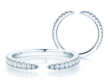 Verlovingsring Peak in 18K witgoud met diamanten 0,36ct G/SI