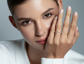 Verlovingsring Peak in 14K witgoud met diamanten 0,36ct G/SI