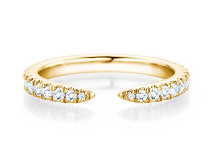 Verlovingsring Peak in 14K geelgoud met diamanten 0,44ct G/SI