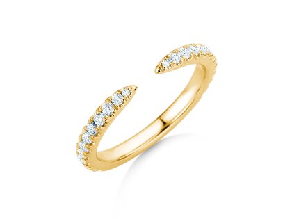 Verlovingsring Peak in 14K geelgoud met diamanten 0,44ct G/SI