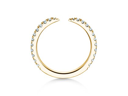 Verlovingsring Peak in 14K geelgoud met diamanten 0,44ct G/SI