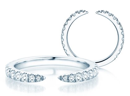 Verlovingsring Peak in witgoud