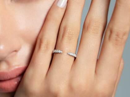 Verlovingsring Peak in 14K witgoud met diamanten 0,36ct G/SI