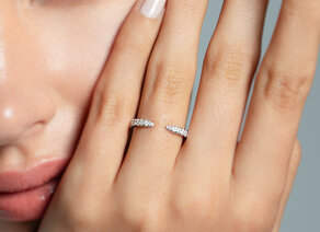 Verlovingsring Peak in 14K witgoud met diamanten 0,36ct G/SI