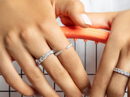 Verlovingsring Peak in 14K witgoud met diamanten 0,36ct G/SI