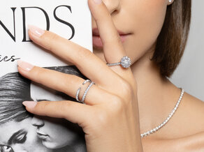 Verlovingsring Peak in 14K witgoud met diamanten 0,36ct G/SI