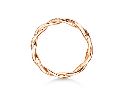 Verlovingsring Sparkling Curve in 14K roségoud