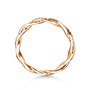 Verlovingsring Sparkling Curve in 14K roségoud
