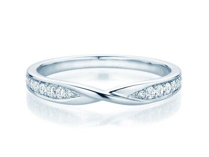 Verlovingsring Spin Diamonds in 14K witgoud met diamanten 0,21ct G/SI