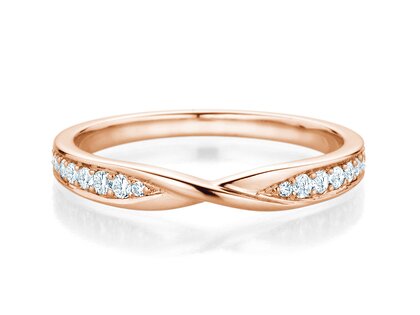 Verlovingsring Spin Diamonds in 14K roségoud met diamanten 0,21ct G/SI