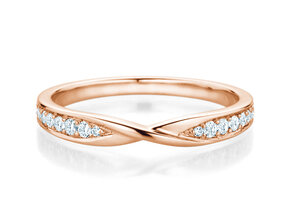 Verlovingsring Spin Diamonds in 14K roségoud met diamanten 0,21ct G/SI