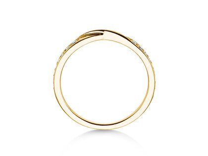 Verlovingsring Spin Diamonds in 14K geelgoud met diamanten 0,21ct G/SI