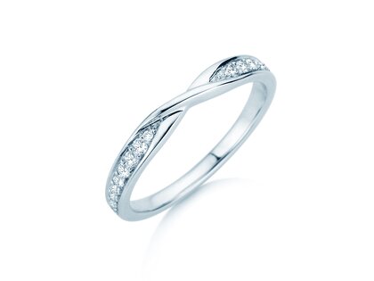 Verlovingsring Spin Diamonds in 14K witgoud met diamanten 0,21ct G/SI