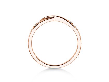 Verlovingsring Spin Diamonds in 14K roségoud met diamanten 0,21ct G/SI