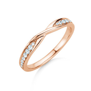Verlovingsring Spin Diamonds in 14K roségoud met diamanten 0,21ct G/SI