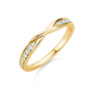 Verlovingsring Spin Diamonds in 14K geelgoud met diamanten 0,21ct G/SI