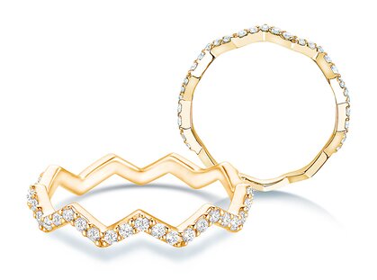 Verlovingsring Tide in 9K geelgoud met diamanten 0,29ct G/SI
