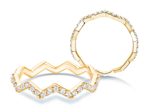 Verlovingsring Tide in 14K geelgoud met diamanten 0,29ct G/SI