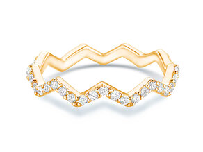 Verlovingsring Tide in 14K geelgoud met diamanten 0,29ct G/SI