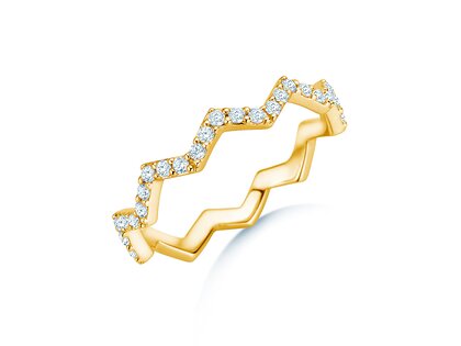 Verlovingsring Tide in 14K geelgoud met diamanten 0,29ct G/SI