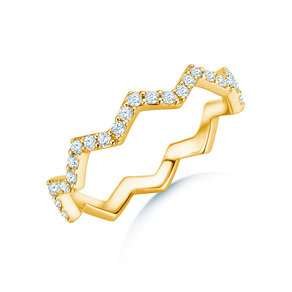 Verlovingsring Tide in 14K geelgoud met diamanten 0,29ct G/SI