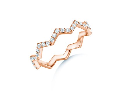 Verlovingsring Tide in 9K roségoud met diamanten 0,29ct G/SI