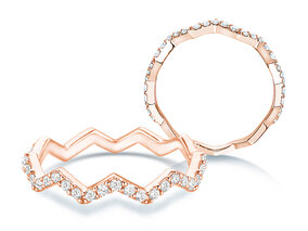 Verlovingsring Tide in 9K roségoud met diamanten 0,29ct G/SI