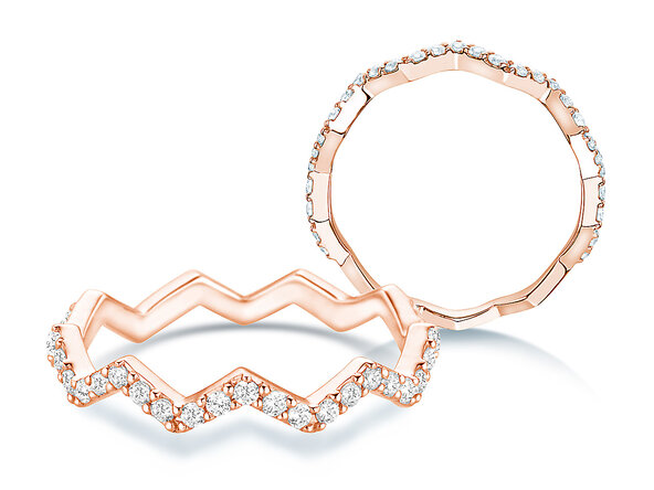 Verlovingsring Tide in 9K roségoud met diamanten 0,29ct G/SI