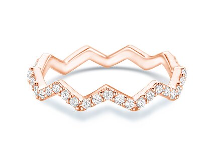 Verlovingsring Tide in 9K roségoud met diamanten 0,29ct G/SI