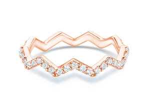 Verlovingsring Tide in 9K roségoud met diamanten 0,29ct G/SI