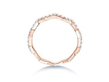 Verlovingsring Tide in 9K roségoud met diamanten 0,29ct G/SI