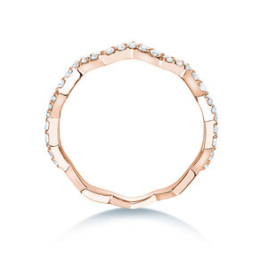Verlovingsring Tide in 9K roségoud met diamanten 0,29ct G/SI