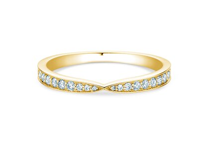 Verlovingsring V-Eternity in 14K geelgoud met diamanten 0,22ct G/SI