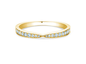Verlovingsring V-Eternity in 14K geelgoud met diamanten 0,22ct G/SI