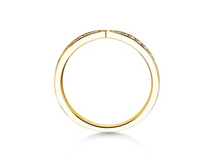 Verlovingsring V-Eternity in 14K geelgoud met diamanten 0,22ct G/SI