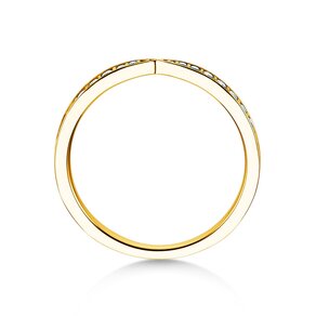 Verlovingsring V-Eternity in 14K geelgoud met diamanten 0,22ct G/SI