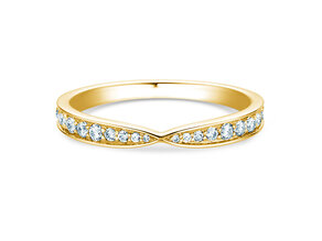 Verlovingsring V-Eternity in 14K geelgoud met diamanten 0,30ct G/SI