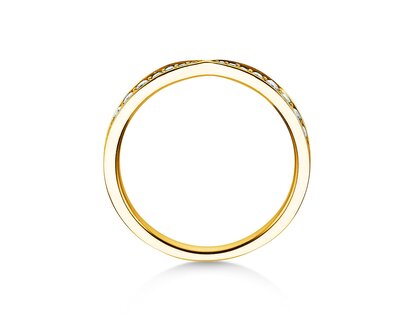 Verlovingsring V-Eternity in 14K geelgoud met diamanten 0,30ct G/SI