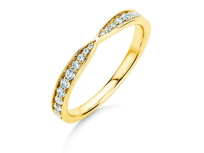 Verlovingsring V-Eternity in 14K geelgoud met diamanten 0,30ct G/SI